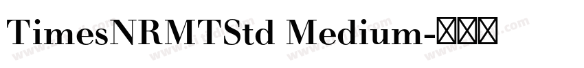 TimesNRMTStd Medium字体转换